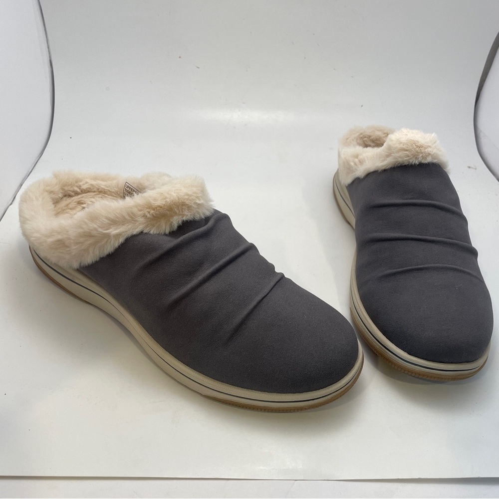 Clarks Cloudsteppers Breeze‎ Willow Dark Gray Clogs Women's Size 10